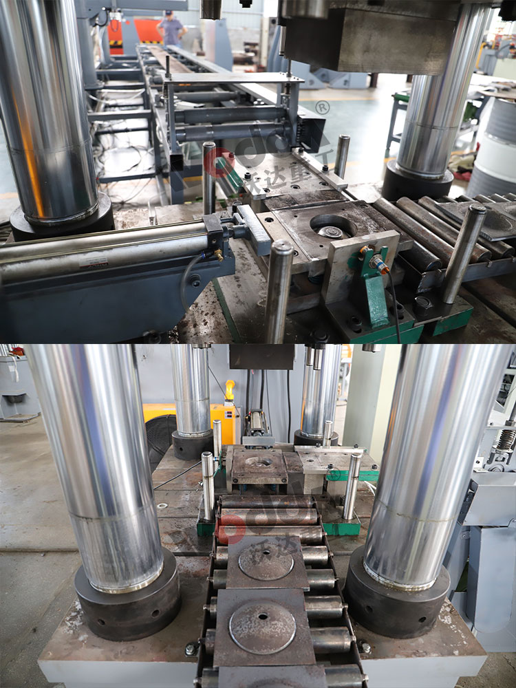 630噸四柱液壓機沖壓錨桿托盤細節 630噸四柱液壓機沖壓錨桿托盤細節